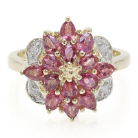 Anillo en oro con Zafiro Padparascha no calentado