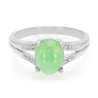 Anillo en plata con Crisoprasa imperial
