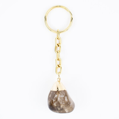 Accesorio en acero inoxidable con Cuarzo ahumado