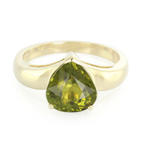 Anillo en oro con Turmalina cuprífera