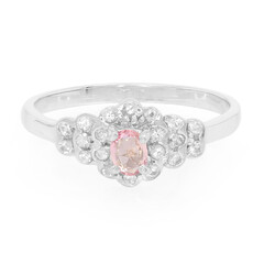 Anillo en plata con Zafiro rosado
