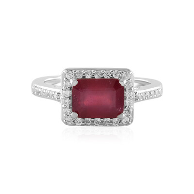 Anillo en plata con Rubí de Bemainty