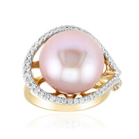 Anillo en oro con Perla Ming rosa (TPC)