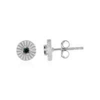 Pendientes en plata con Diamante azul I3