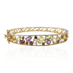 Brazalete en plata con Citrino de color limón