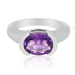 Anillo en plata con Amatista de Zambia