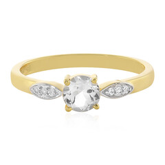Anillo en plata con Topacio blanco