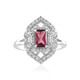 Anillo en plata con Turmalina rosa de Nigeria
