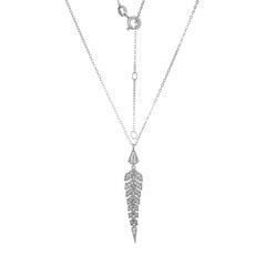 Collar en plata con Zircón (Adela Silber)
