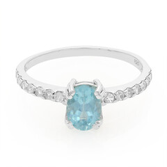 Anillo en plata con Apatita azul