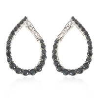 Pendientes en plata con Espinela negra