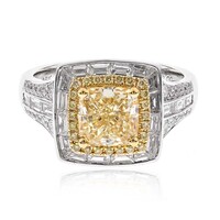 Anillo en oro con Diamante amarillo SI2 (CIRARI)
