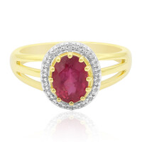 Anillo en oro con Turmalina rosa de Californa
