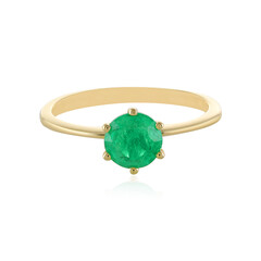 Anillo en oro con Esmeralda de Rusia