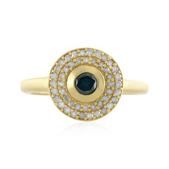 Anillo en oro con Diamante azul I4