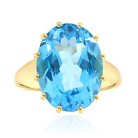 Anillo en oro con Topacio de Marambaia