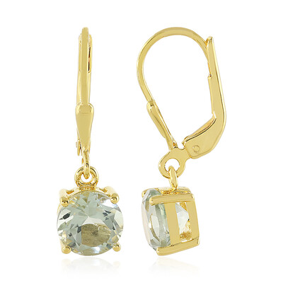Pendientes en plata con Amatista verde