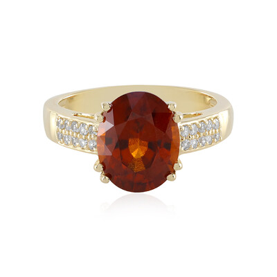 Anillo en oro con Granate Hesonita