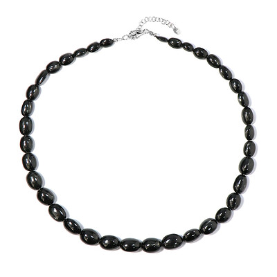 Collar en plata con Diópsido estrella de la India