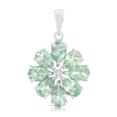 Colgante en plata con Fluorapatita color menta