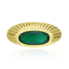 Colgante en plata con Calcedonia verde