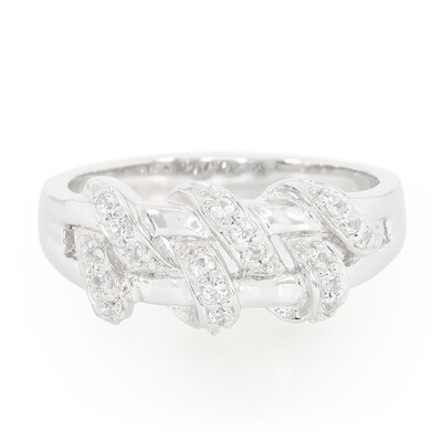 Anillo en plata con Topacio blanco