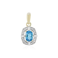 Colgante en oro con Topacio azul suizo (Adela Gold)