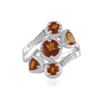 Anillo en plata con Citrino de Madeira