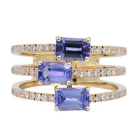 Anillo en oro con Tanzanita AAA (CIRARI)