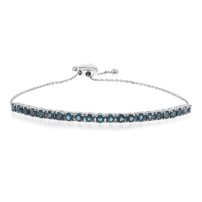 Brazalete en oro con Topacio azul de Londres