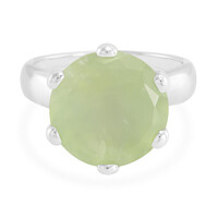 Anillo en plata con Prehnita