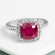Anillo en plata con Rubí de Bemainty