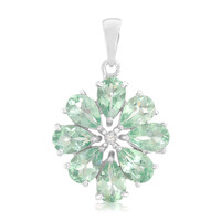 Colgante en plata con Fluorapatita color menta