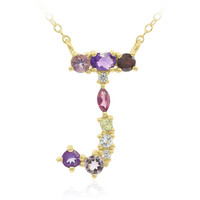 Collar en plata con Amatista de Zambia