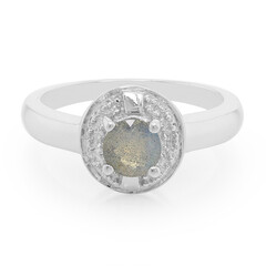 Anillo en plata con Espectrolita
