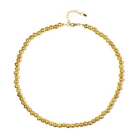 Collar en plata con Perla de lava dorada