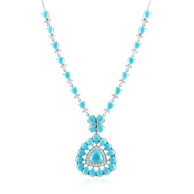 Collar en plata con Turquesa bella durmiente