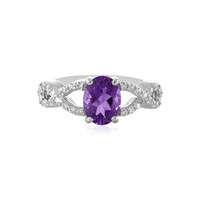 Anillo en plata con Amatista de Siberia