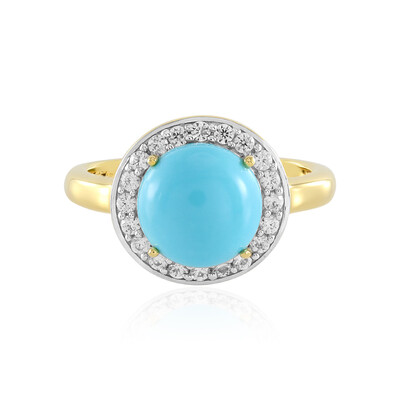 Anillo en plata con Turquesa bella durmiente