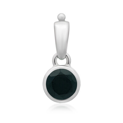 Colgante en plata con Espinela negra