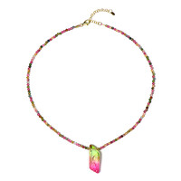 Collar en plata con Cuarzo multicolor