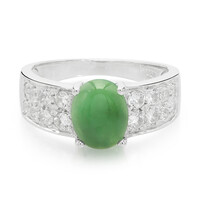 Anillo en plata con Crisoprasa imperial