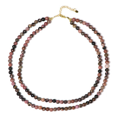 Collar en plata con Rodonita (Riya)