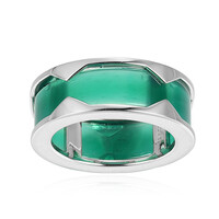 Anillo en plata con Ágata verde