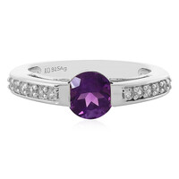 Anillo en plata con Amatista de Uruguay