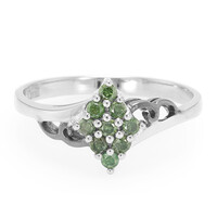 Anillo de hombre en plata con Diamante fantasía