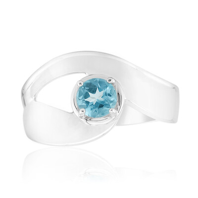 Anillo en plata con Apatita azul (Pallanova)