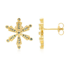 Pendientes en plata con Diamante fantasía