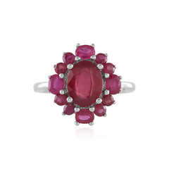 Anillo en plata con Rubí de Madagascar