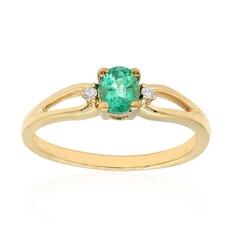 Anillo en oro con Esmeralda de Zambia AAA